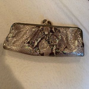 Coach Snake printed Kiss lock with chain